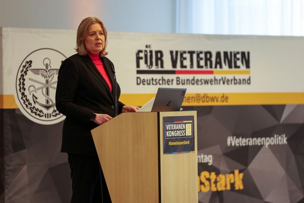 Schirmfrau und Bundestagspräsidentin: Bärbel Bas (SPD). Foto: DBwV/Sarina Flachsmeier