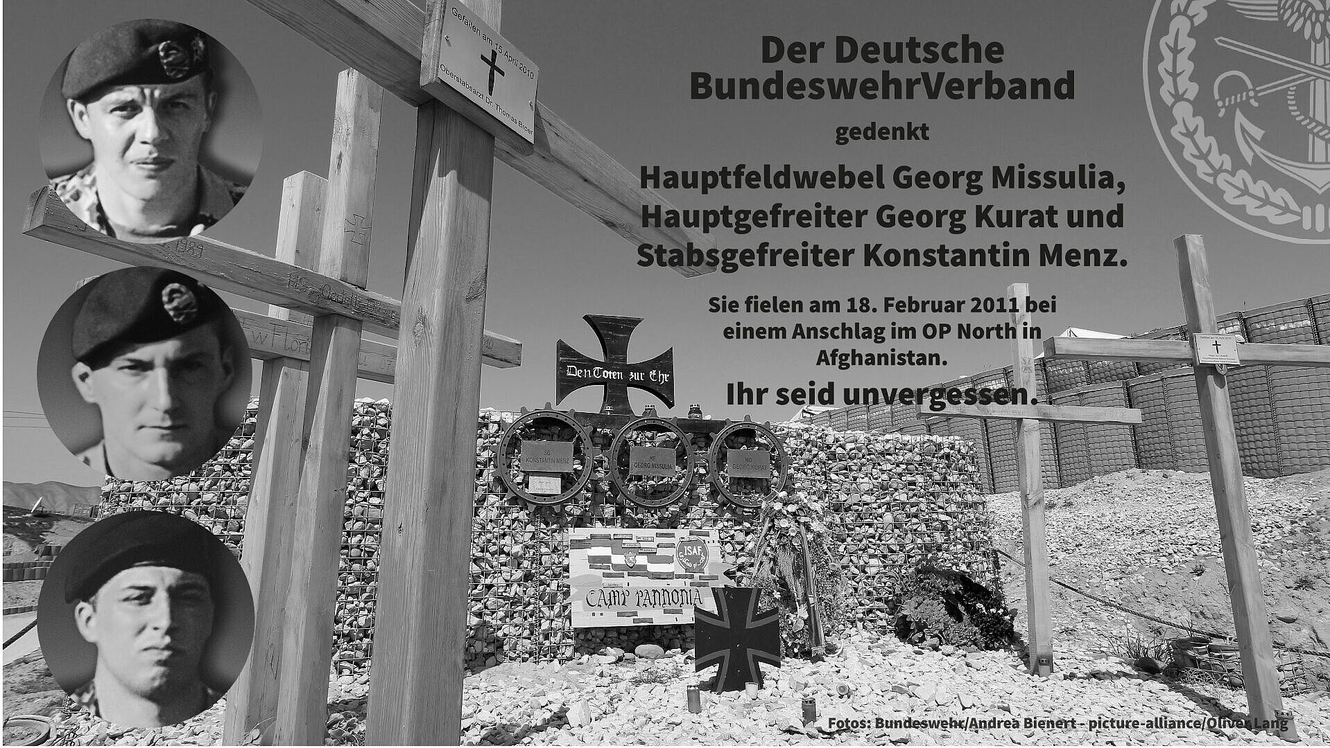 Erinnerung an die Gefallenen vom OP North