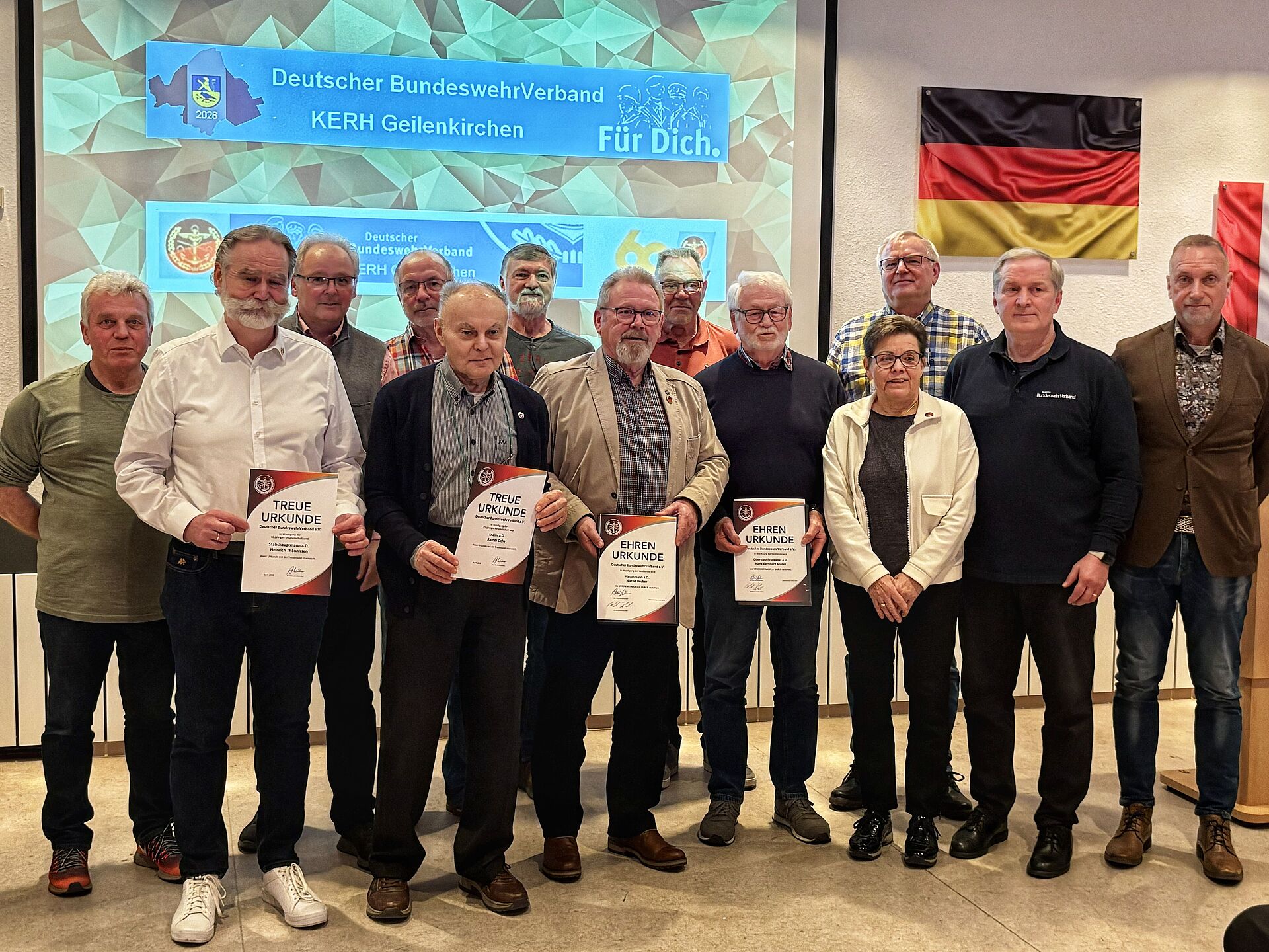 Geilenkirchen: Zehn Jahre gemeinsam für den DBwV - Ehrenadel in Silber für Bernd Decker und Bernhard Müller