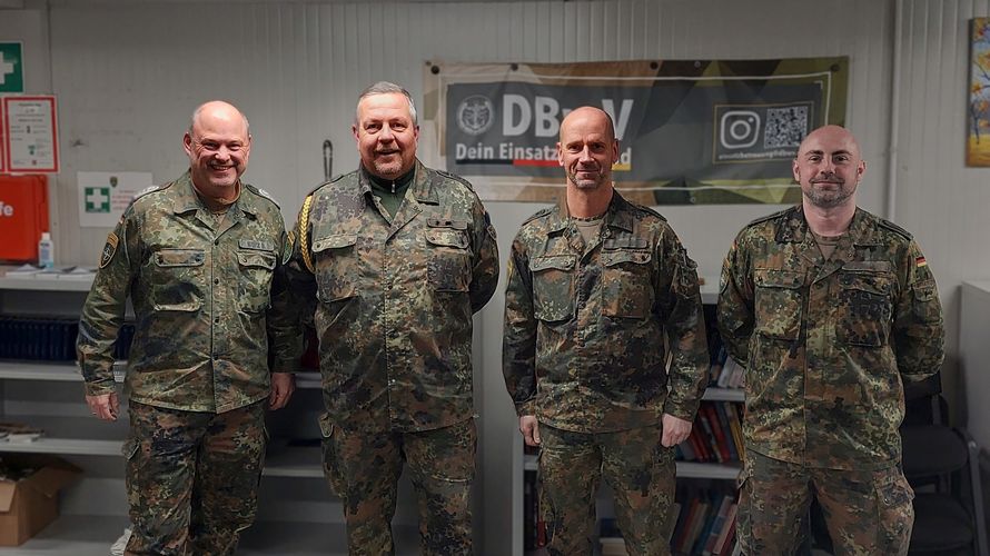 DBwV-AP der 15. Rotation eFP BG in Litauen bei ihrem ersten Treffen, initiiert von Oberstabsfeldwebel Dieter G.