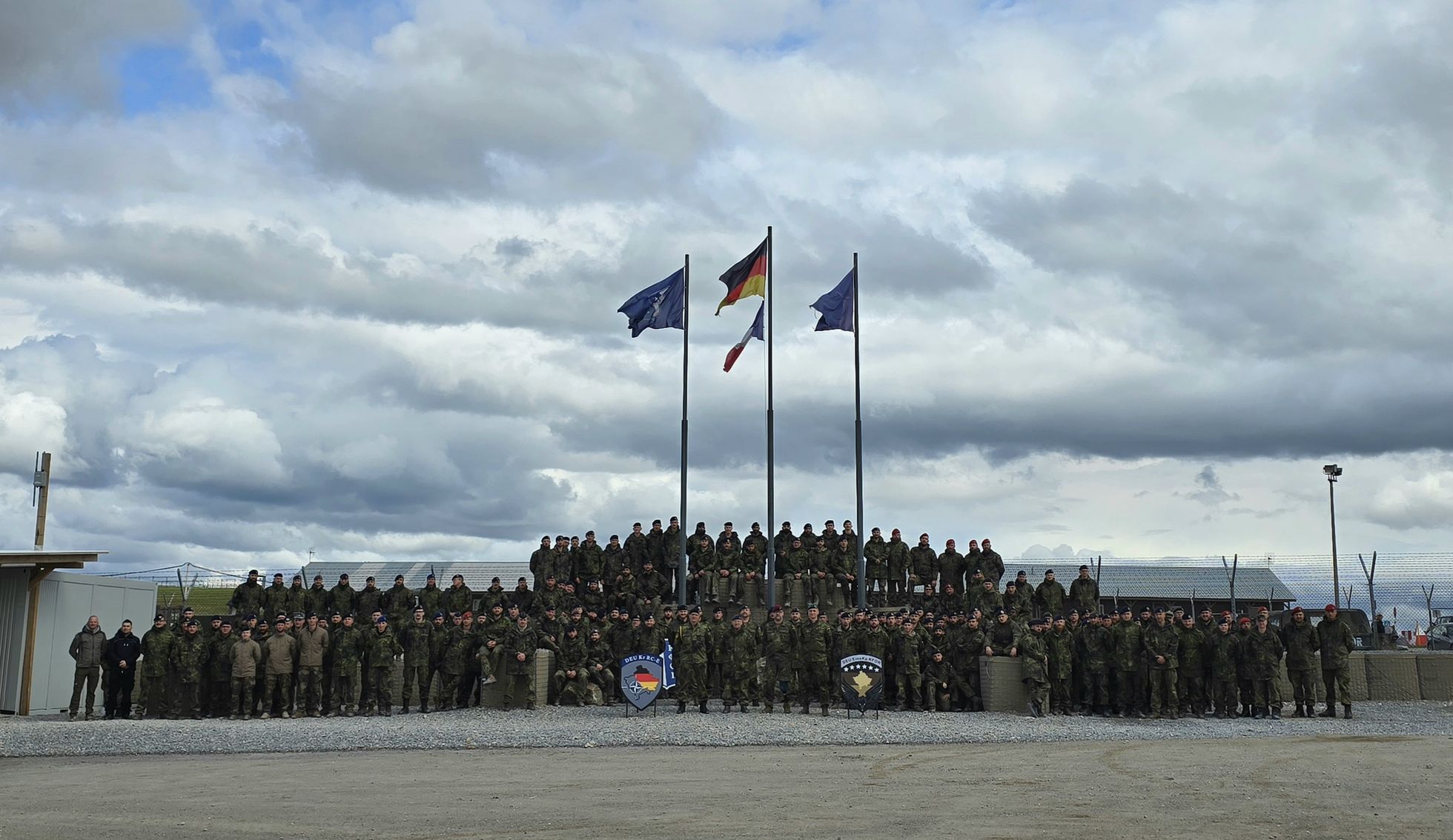 Die deutsche Einsatzkompanie im Camp Bondsteel. Foto: DBwV/Yann Bombeke