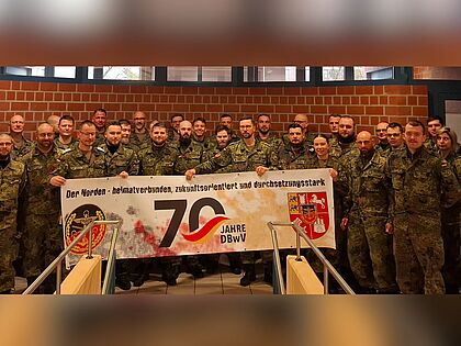 Mitglieder der Truppenkameradschaft Stab- Test und Versuch. Foto: DBwV