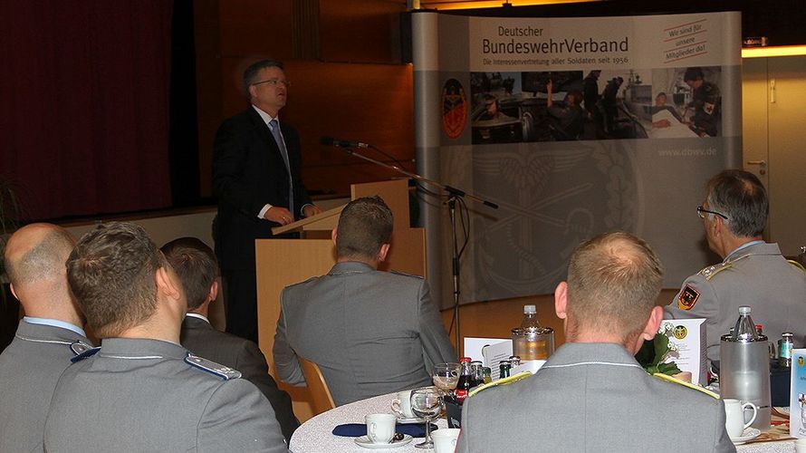 Bundesvorsitzender André Wüstner hielt die Festrede beim Jahresempfang der Standortkameradschaft (Foto: wh)