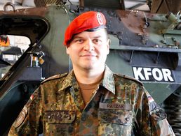 Hauptmann Torsten Patzak, Hauptansprechpartner des DBwV im deutschen Einsatzkontingent KFOR und überzeugtes Verbandsmitglied