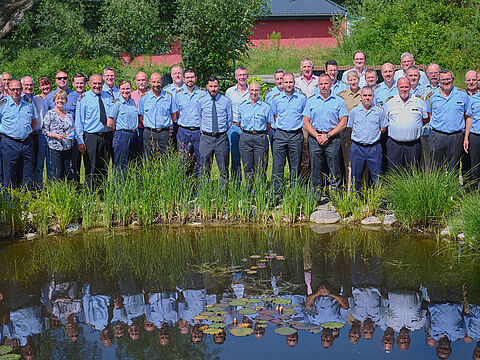 Mandatsträger aus über 40 Kameradschaften des Bezirkes Oberbayern und Sigonella (ITA) trafen sich zur Bezirkstagung in Bad Aibling. Foto: DBwV/Ingo Kaminsky