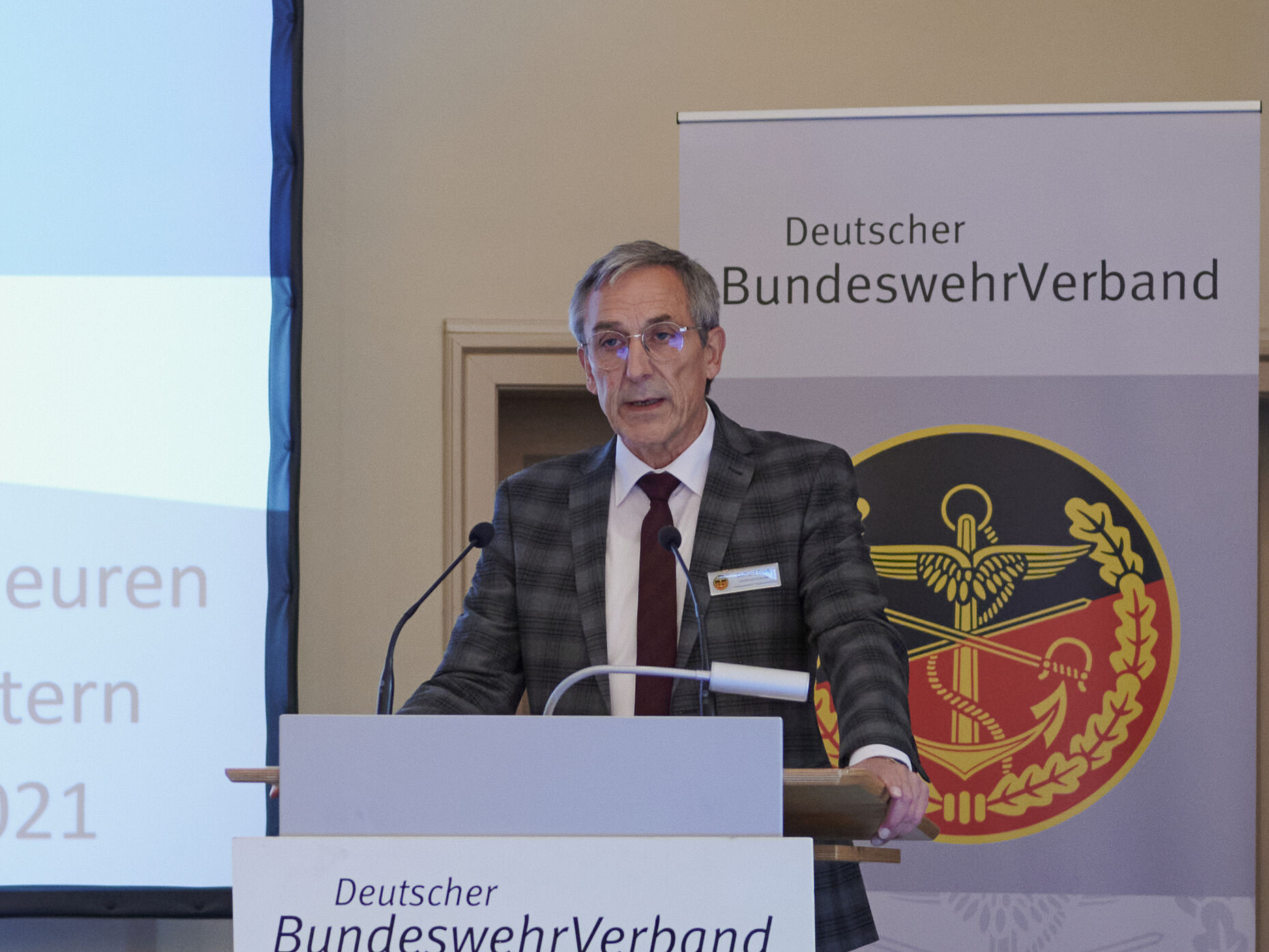 Stabsfeldwebel a.D. Gerhard Stärk, Landesvorsitzender und Gastgeber der Veranstaltung. Foto: DBwV/Ingo Kaminsky