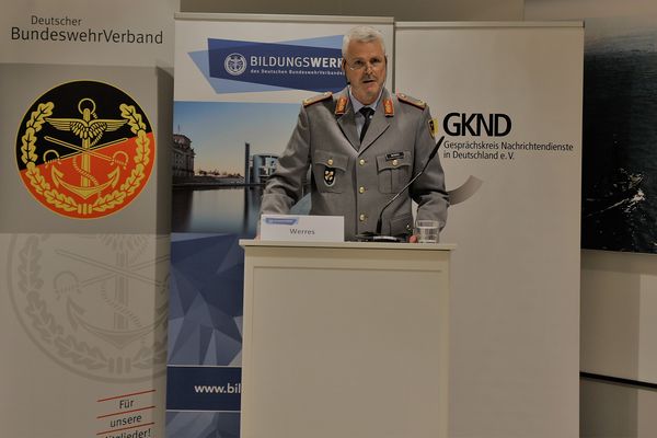 Brigadegeneral Achim Werres, Unterabteilungsleiter Strategie und Einsatz I (Militärisches Nachrichtenwesen) im BMVg. Foto: DBwV/Franziska Kelch