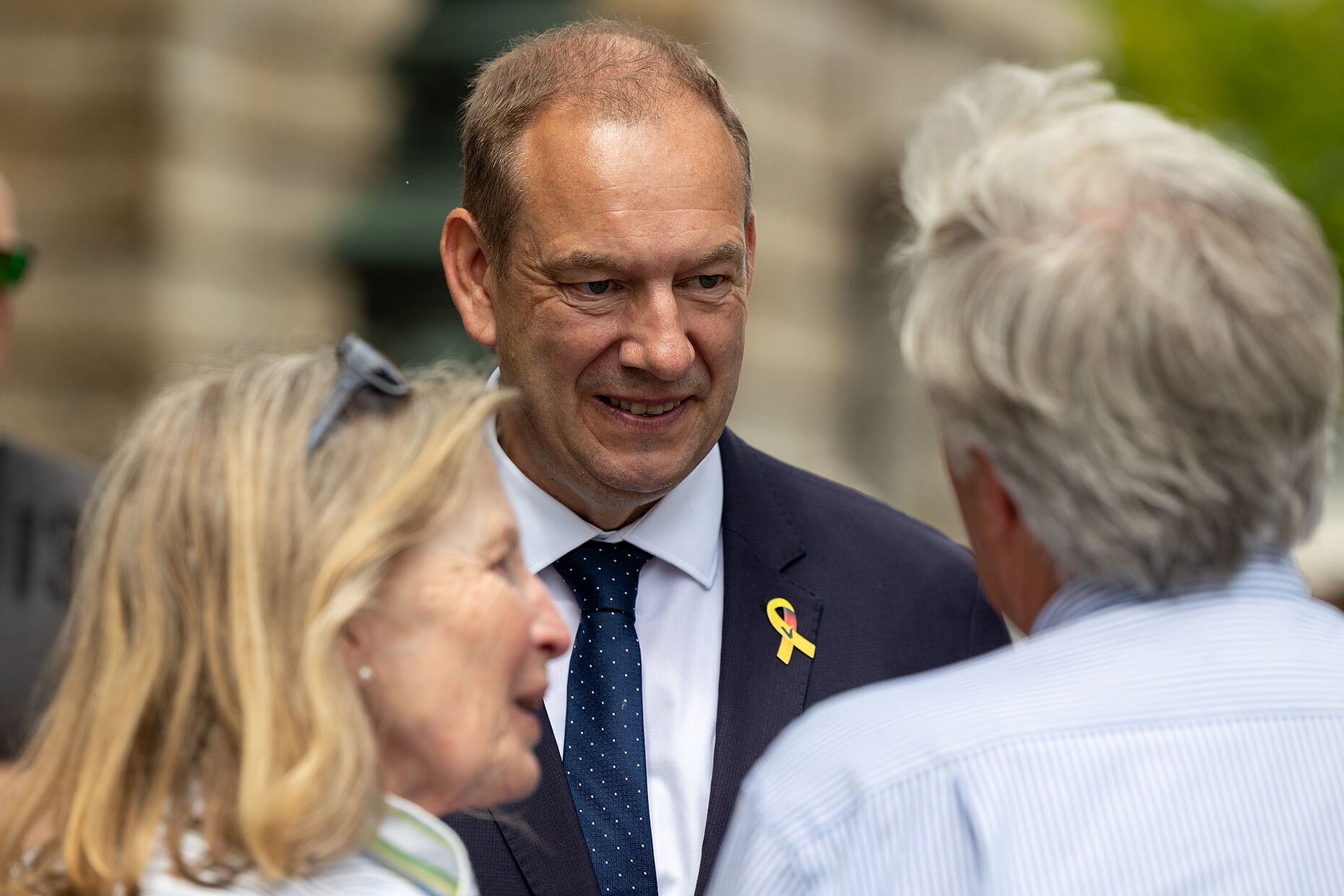 Auch der Wehrbeauftragte des Deutschen Bundestages, Henning Otte, war an diesem Veteranentag dabei. Foto: DBwV/Yann Bombeke