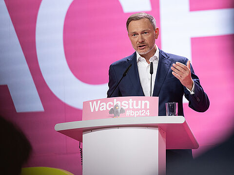 Der FDP-Parteivorsitzende Christian Lindner warf dem russischen Staatschef Wladimir Putin vor, Europa und die NATO spalten zu wollen. Foto: picture alliance/dpa/Hannes P Albert
