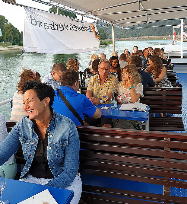 Gute Stimmung auf dem Wasser gab es bei der Truppenkameradschaft Bundeswehrzentralkrankenhaus Koblenz. Foto: DBwV/Schwab