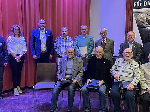 Jubilare, Mandatsträger und Gäste der Jahreshauptversammlung in Munster. Foto: LV Nord