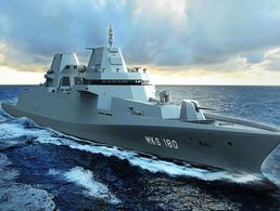 Konzeptgrafik des Mehrzweckkampfschiffes 180 der Werften Damen und Blohm + Voss. Die Übergabe an die Marine ist für Ende der 2020er Jahre geplant. Foto: Damen Schelde Naval Shipbuilding