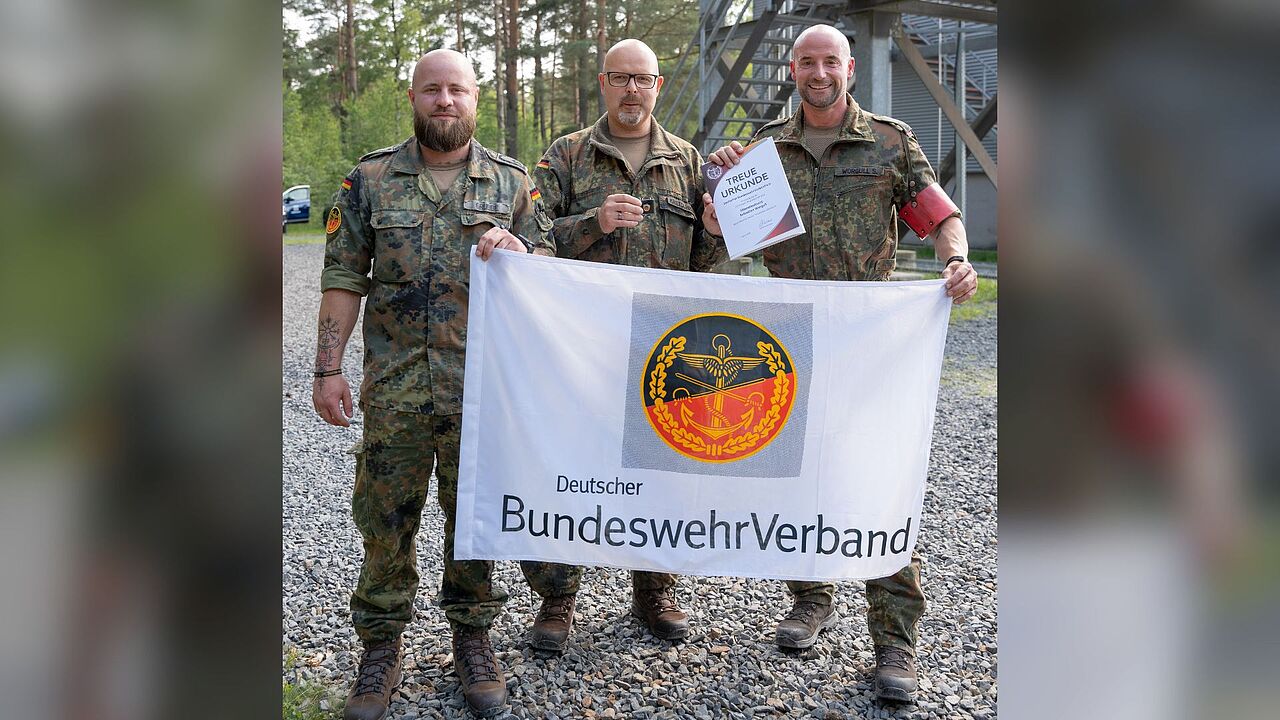Alexander Grubbe (von links), Peter Kretschmann und Sebastian Worgull. Foto: DBwV