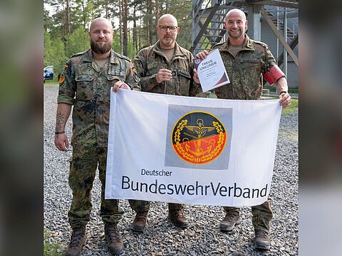 Alexander Grubbe (von links), Peter Kretschmann und Sebastian Worgull. Foto: DBwV