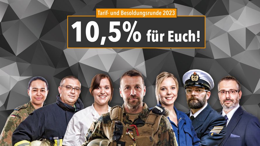 Der Deutsche BundeswehrVerband unterstützt die Forderungen der Gewerkschaften. Grafik: DBwV/Sascha Eutebach