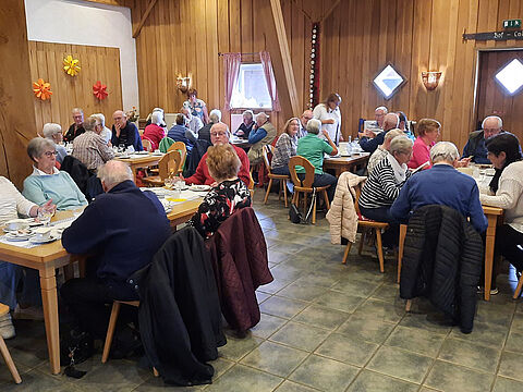 Bei der Veranstaltung der sKERH Diepholz: Blick ins Brockumer Scheunen-Cafe. Foto: LV Nord