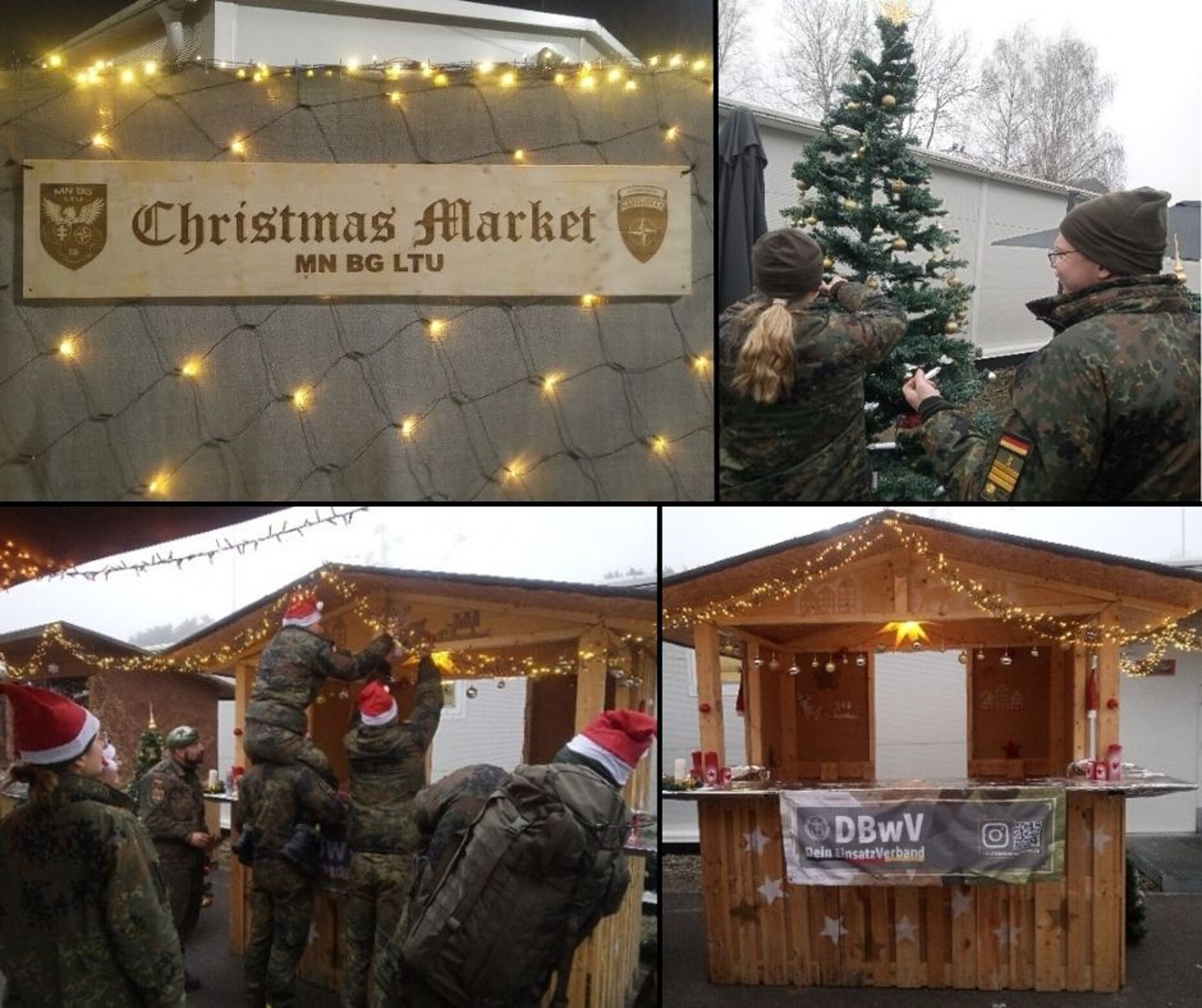 Mit einem Christmas Market feierten die deutschen Soldatinnen und Soldaten in Litauen. Foto: DBwV