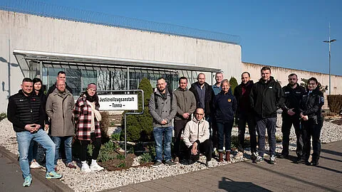 Zwölf interessierte Soldatinnen und Soldaten besuchten mit dem Berufsförderungsdienst der Bundeswehr die Justizvollzug in Erfurt. Foto: DBwV