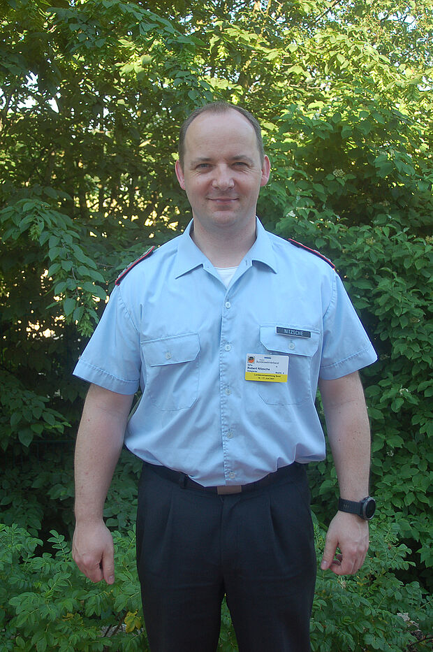 Robert Nitzsche reist mit positiven Eindrücken ab. Foto: DBwV/Johann Fritsch