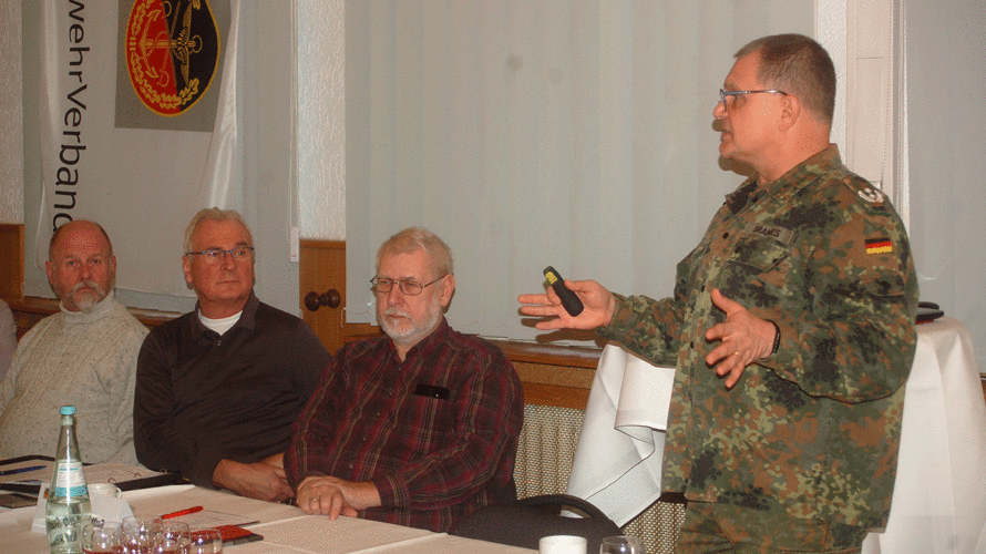 Der Landesvorsitzende, Oberstleutnant Andreas Brandes, steht zum Ehrenamt. Foto: DBwV