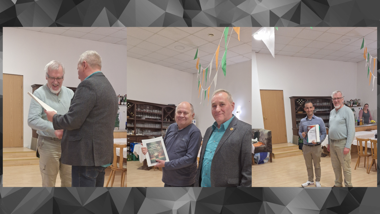 Gleich drei Auszeichnungen konnten bei der Mitgliederversammlung der KERH Burg überreicht werden. So konnten Dietmar Förster mit einer Dankurkunde des Bundesvorsitzenden, Lutz Gera mit einem Buch mit Widmung des Landesvorsitzenden und Christoph Annas mit der Verdienstnadel in Bronze ausgezeichnet werden. Fotos: Lübke