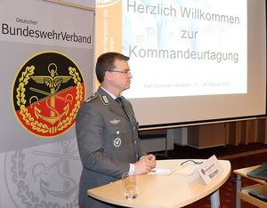 Wüstner warb er bei den Kommandeuren dafür, „beharrlich weiterzumachen“. Foto: Arleth