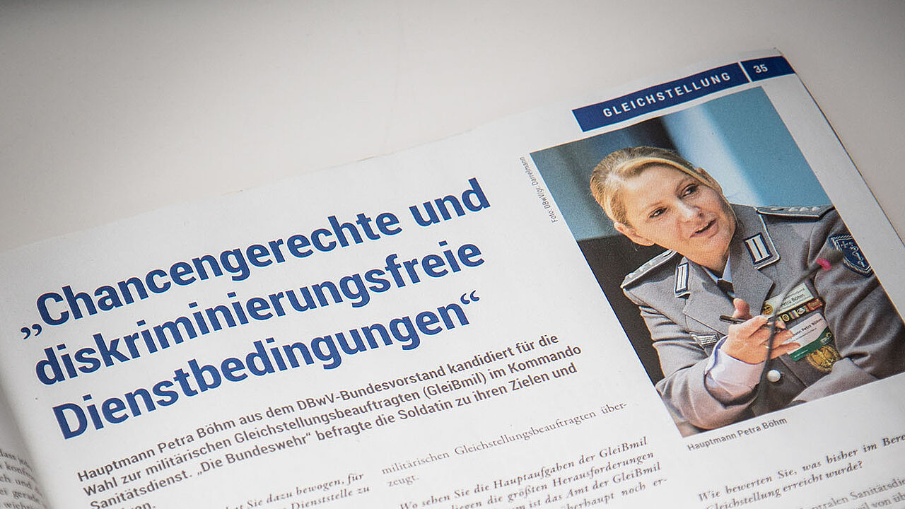 Ein Ausschnitt aus dem Artikel im Verbandsmagazin Foto: DBwV