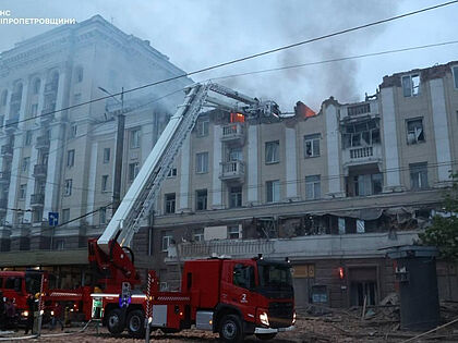 In der Region Dnipropetrovsk kommt es – wie überall in der Ukraine – immer wieder zu folgenschweren und tödlichen Luftangriffen mit russischen Raketen und Drohnen. Die Flugabwehr sei eine wichtige Fähigkeit, die europäische Staaten gemeinsam ausbauen müssten. Foto: The State Emergency Service of Ukraine