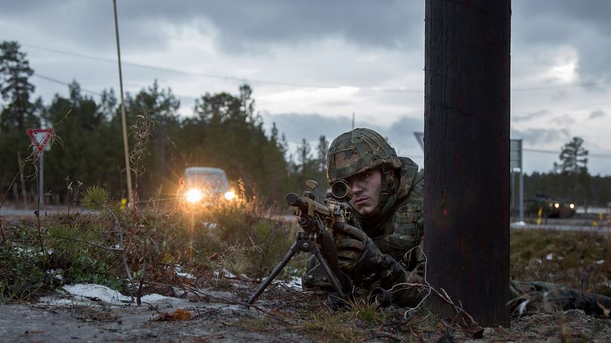 Ein deutscher Soldat bei der Übung Trident Juncture in Norwegen. Foto: Bundeswehr