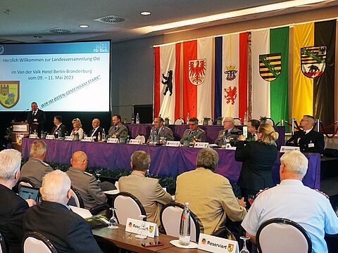 Unter dem Motto „Wir im Osten - Gemeinsam stark“ hat die Landesversammlung 2023 begonnen. Foto: DBwV/Kruse