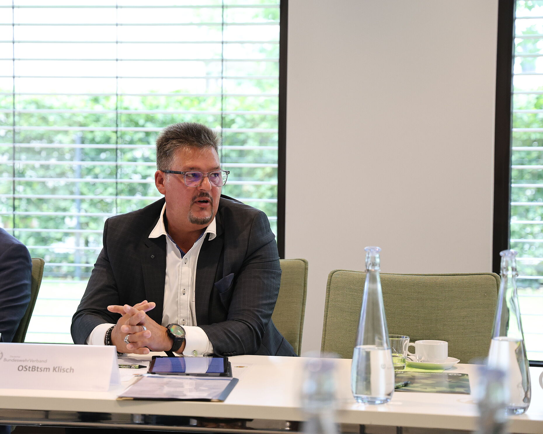 Oberstabsbootsmann d.R. und Kompaniefeldwebel Mirko Klisch informierte über die Reserveeinsatzkompanie See Wilhelmshaven