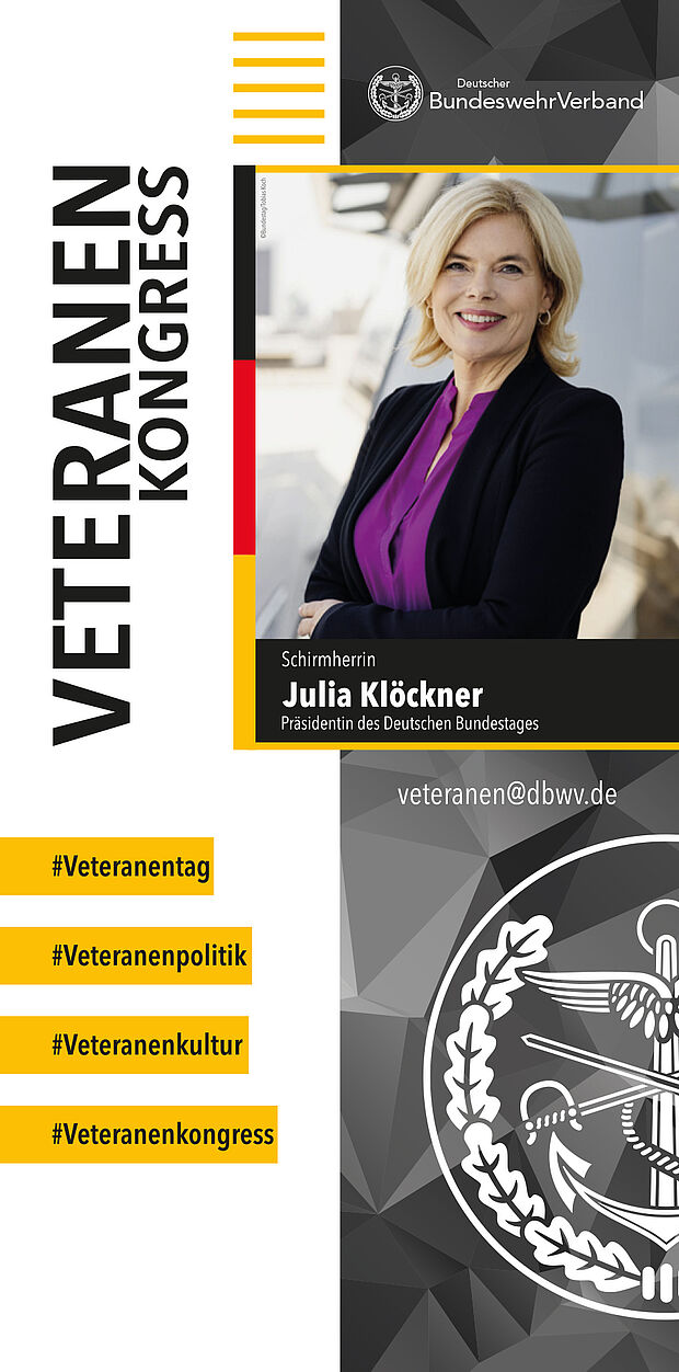 Rollup Veteranenkongress - Julia Klöckner - Präsidentin des Deutschen Bundestages
