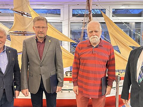 Rainer Galli (von links), Stefan Wedekin, Burkhard Ebert und Jochen Schmelzer. Foto: DBwV
