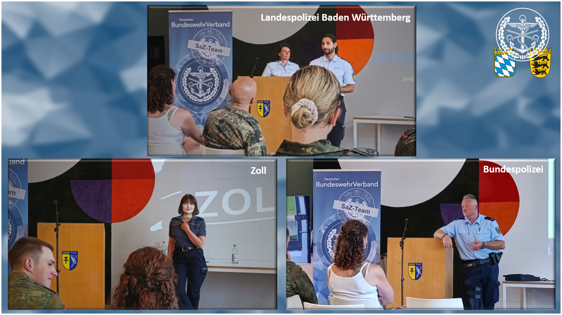 An den konkreten Berufsbildern und deren Anforderungen bei Landes- und Bundespolizei sowie Zoll zeigten sich die Zeitsoldaten besonders interessiert. Foto: Jürgen Schreier