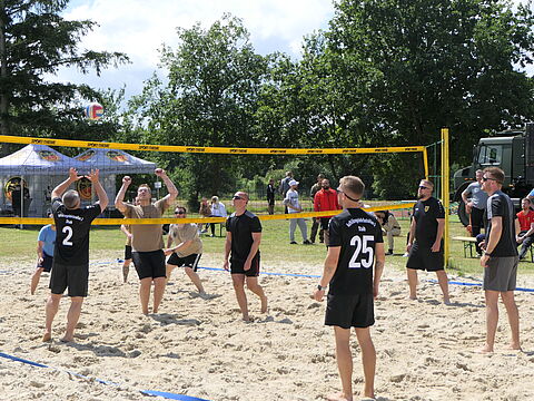 Beachvolleyball war eine der Mannschaftssportarten. Foto: DBwV