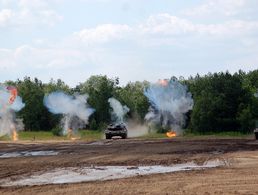 Panzerangriff im Rahmen des Heidesturms. Foto: Fritsch