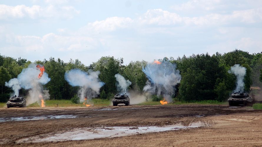 Panzerangriff im Rahmen des Heidesturms. Foto: Fritsch