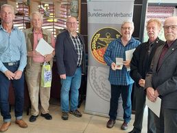 In Osterode (v.l.n.r.): Hartmut Limbrecht, Wilfried Liebmann, Matthias Bengsch, Klaus-Peter Strickroth, Dieter Hampe und Dieter Mönnich. Foto: LV Nord