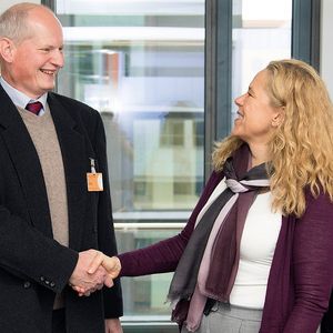 Gesprächstermin von Klaus-Hermann Scharf (Vorsitzender Fachbereich Zivile Beschäftigte im DBwV) mit dem Mitglied des Deutschen Bundestages Doris Wagner (Bündnis 90/Die Grünen) in Berlin Foto: DBwV/ Willem gr. Darrelmann