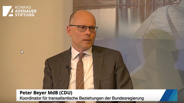 Peter Beyer (CDU) gab ein klares Bekenntnis zum Zwei-Prozent-Ziel der Nato ab. Foto: Screenshot DBwV