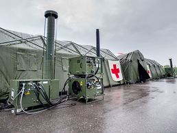 Das Luftrettungszentrum leicht verfügt unter anderem über eine Ambulanz, einen OP und intensivmedizinische Pflegekapazitäten. Foto: Bundeswehr/Patrick Grüterich