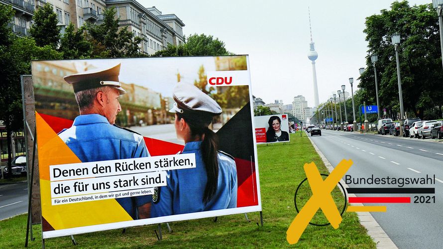 Bereits bei der jüngsten Bundestagswahl hatten die Parteien auch diejenigen im Blick, die für die Sicherheit Deutschlands sorgen. Großflächig plakatiert wurde jedenfalls im Herbst 2017, so wie hier in der Frankfurter Allee in Berlin. Foto: DBwV/Kruse