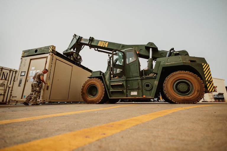 Am Ende wird zusammengepackt: Das Ende des Einsatzes steht kurz bevor. Foto: Bundeswehr/Jana Neumann