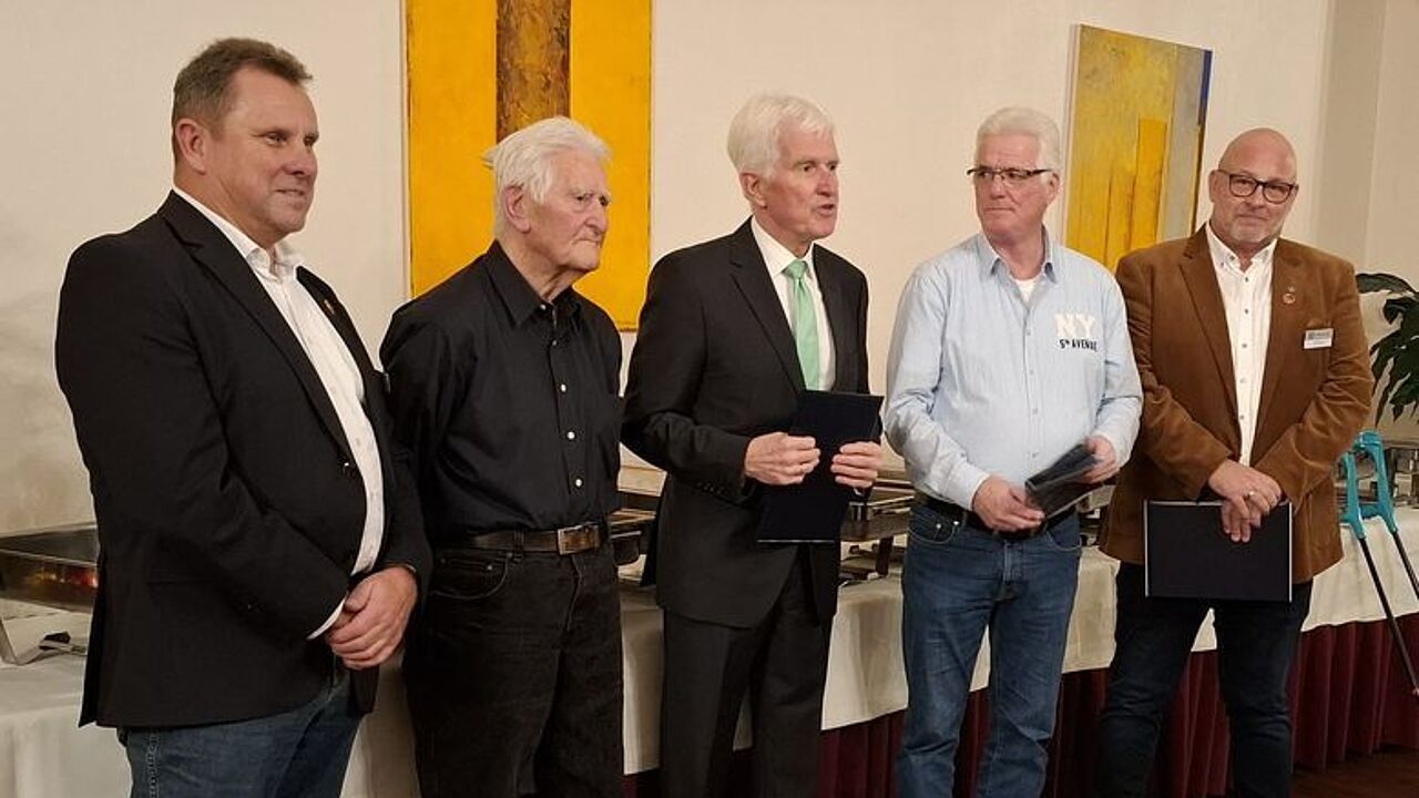 Rainer Barz, Klaus Wischkony, Uwe Fenger, Ralf Kiepert (stellv. Vorsitzender) und Olaf Wagner. Foto: DBwV