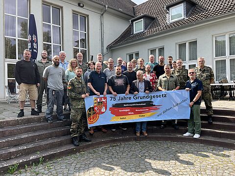 75. Jahre Grundgesetz: Veranstaltung für Zivile Beschäftigte der StOka Faßberg. Foto: DBwV
