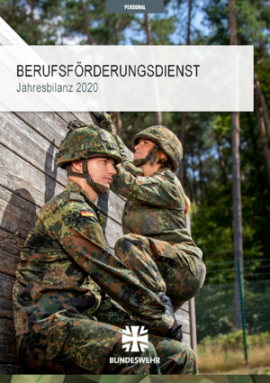 Die Broschüre "Jahresbilanz 2020" des Berufsförderungsdienstes. Foto: Bundeswehr