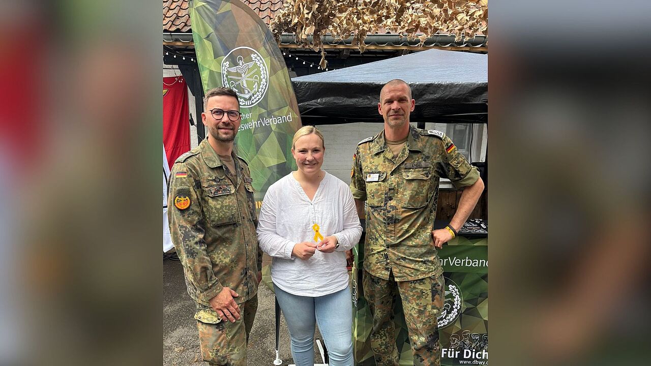 Lars Schunack, Vivian Tauschwitz, und Nico Engel. Foto: DBwV