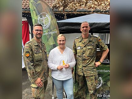 Lars Schunack, Vivian Tauschwitz, und Nico Engel. Foto: DBwV