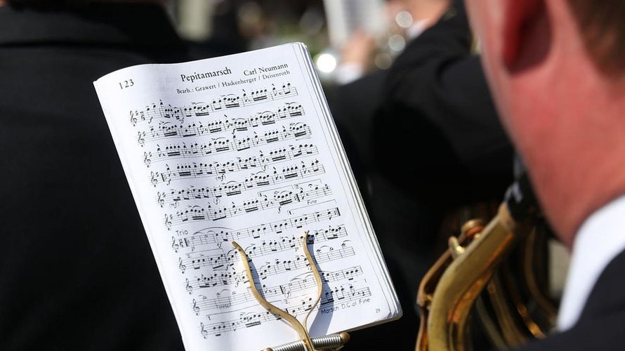 Musiker eines Marinemusikkorps der Bundeswehr. Foto: PIZ SKB