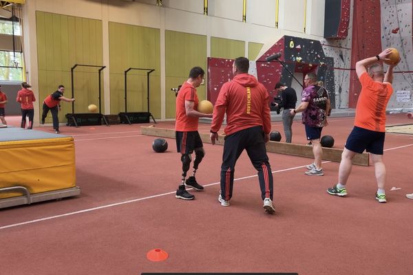 Trainingslager in Warendorf. Das deutsche Team bereitet sich auf die Invictus Games 2023 in Düsseldorf vor. Foto: DBwV/Sarina Flachsmeier